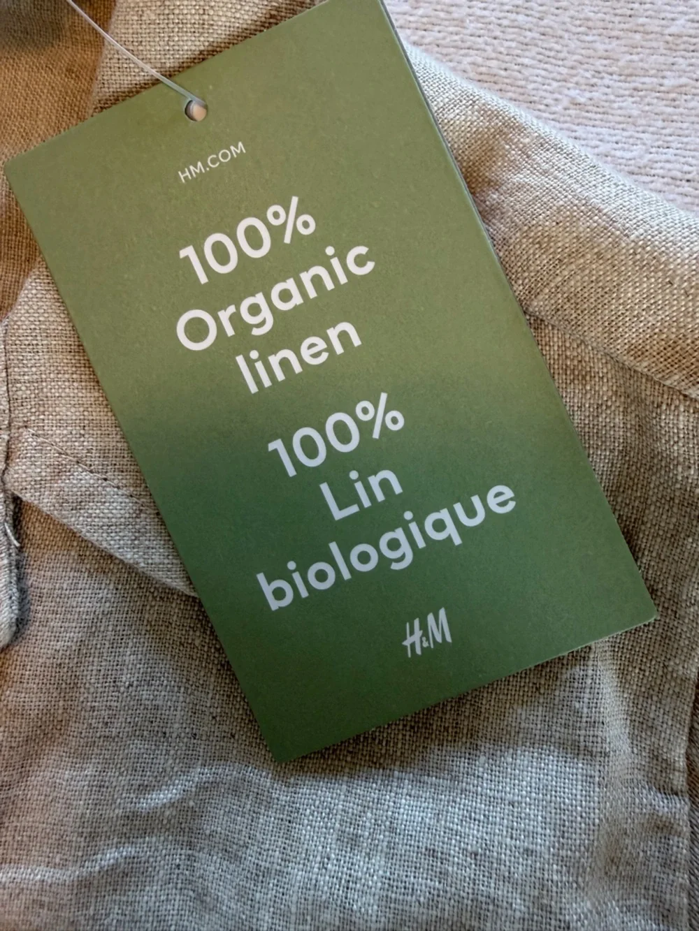 NWT Unisex Kids 100% Organic Linen Set 4T Natural Beige‎ 2 piece long sleeve